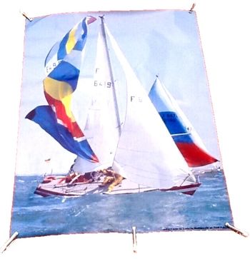 Années 1980  Affiche Nautisme  Régate de Voiliers  Offert par la Loterie Nationale et Télé 7 jours