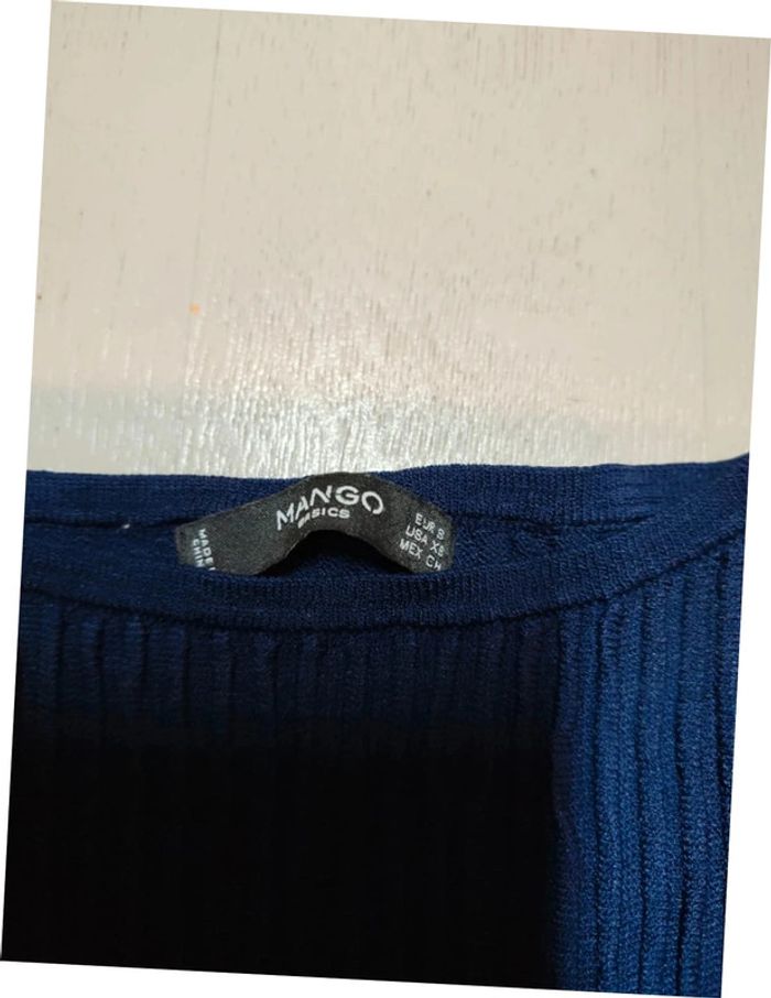 Mango blouse bleue marine S - photo numéro 2
