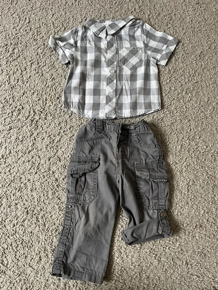 Pantalon et chemise manche courte