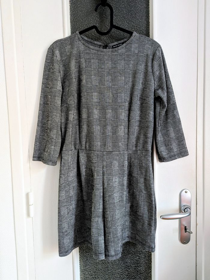 Combishort gris à carreaux tartan Bershka taille m