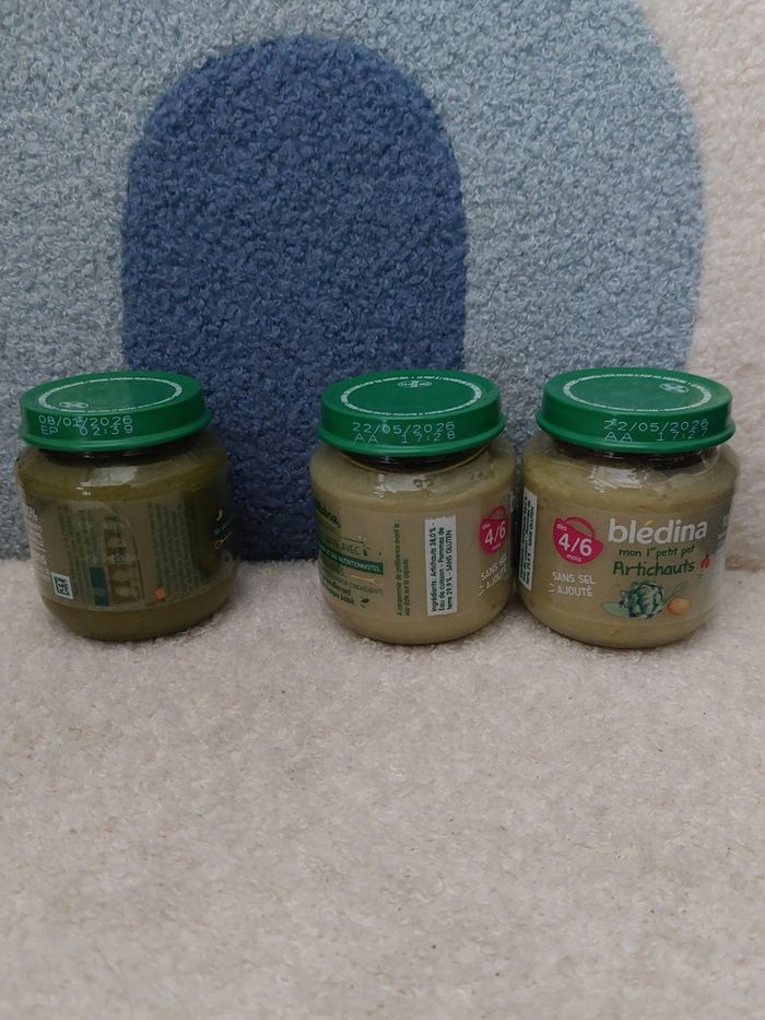Lot de 3 pots, épinards et artichauts, Blédina, 130g - photo numéro 2