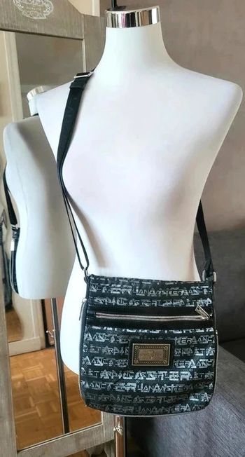 Sac bandoulière Lancaster argenté