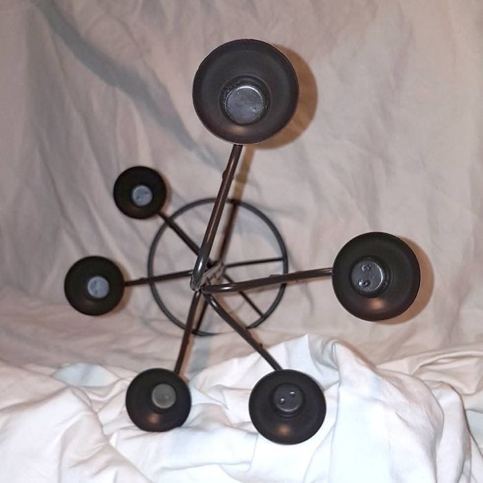 Grand chandelier à 6 bougeoirs - photo numéro 4