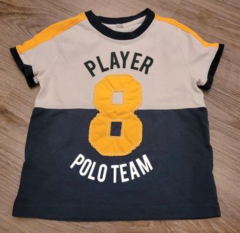 Polo bleu et blanc foncé MC 3 ans