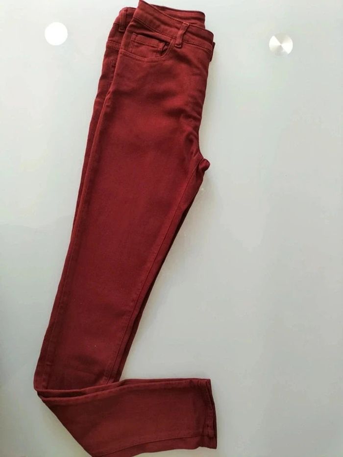 Pantalon bordeau taille 34/36 - photo numéro 2