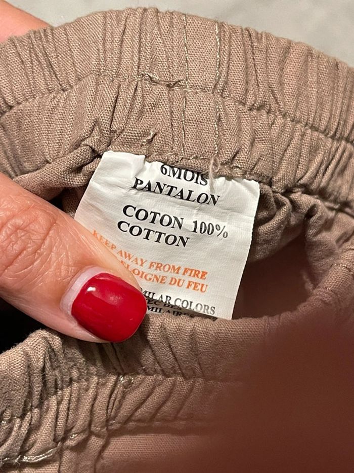Pantalon bermuda beige - 6 mois - photo numéro 3
