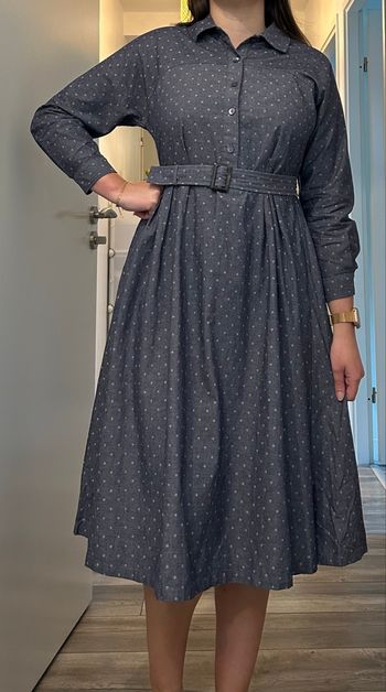 Robe longue à pois 