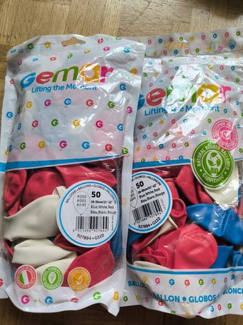 100 ballons tricolore