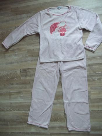 Pyjama (2) velours rose pluie Tex 10 ans