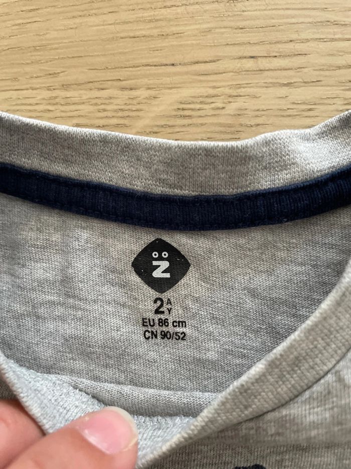 T-shirt manches courtes gris z 2 ans - photo numéro 2