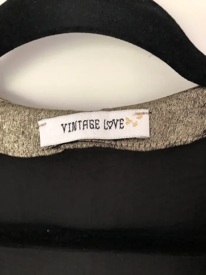 Robe doré métallique fluide Vintage Love taille S/M - photo numéro 2