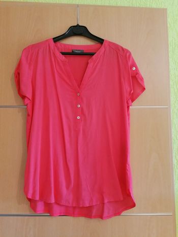 Chemise manches courtes rose/corail 38