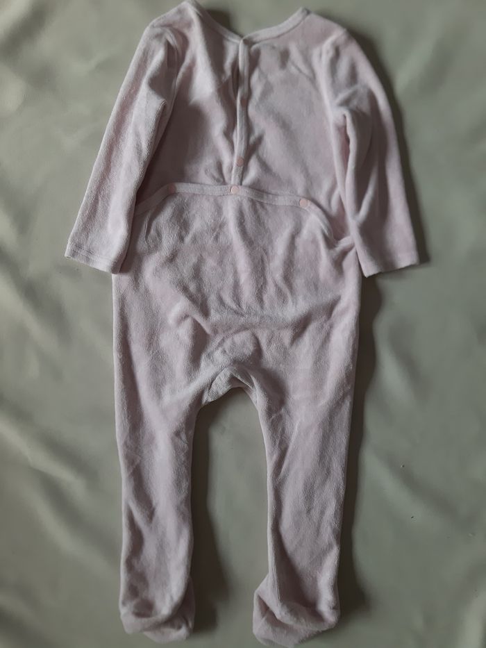 pyjama velours chaud 1 pièce fille - DPAM - girafe, oiseau - 24 mois - photo numéro 6
