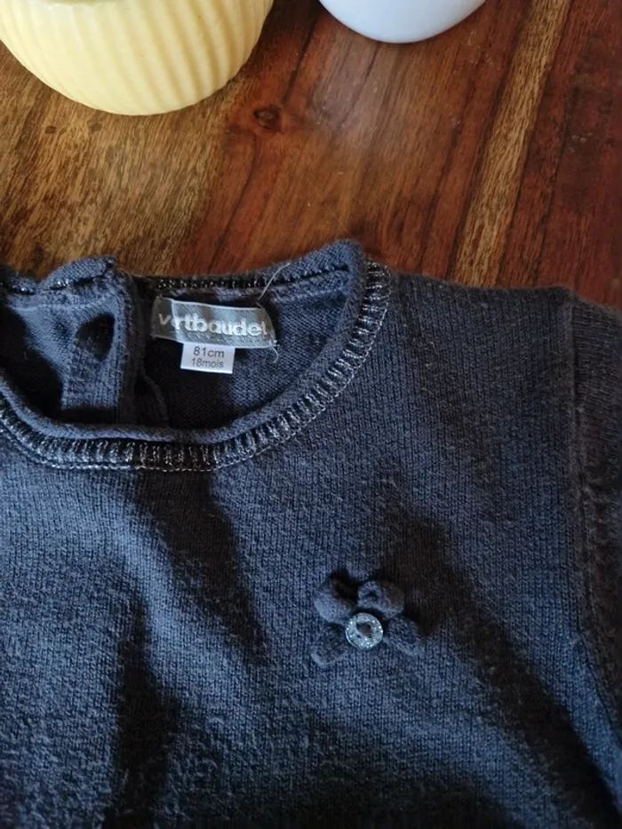 Robe bi-matière avec tulle Vertbaudet 18 mois - photo numéro 3