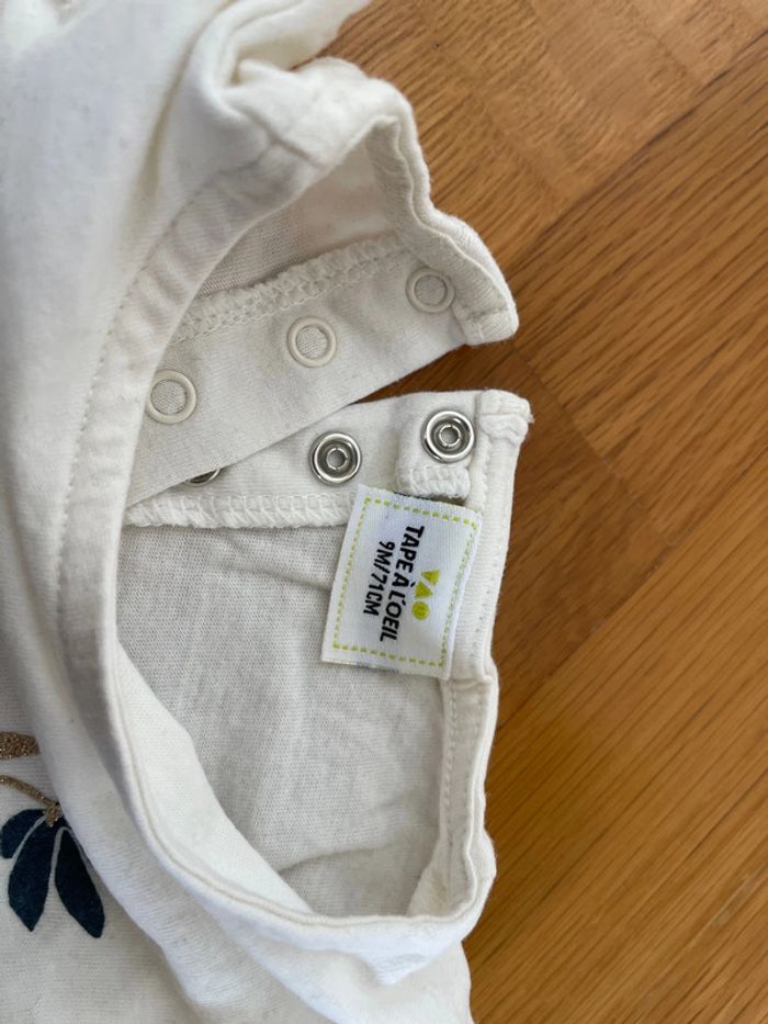 T-shirt manches longues neuf fille Tape à l’œil taille 9 mois - photo numéro 3