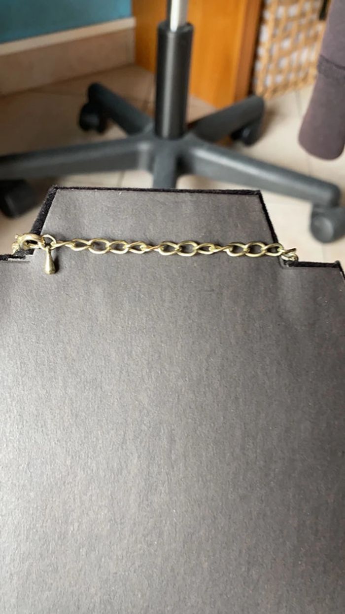 Parure collier et bracelet fantaisie chaîne dorée et strass - photo numéro 6