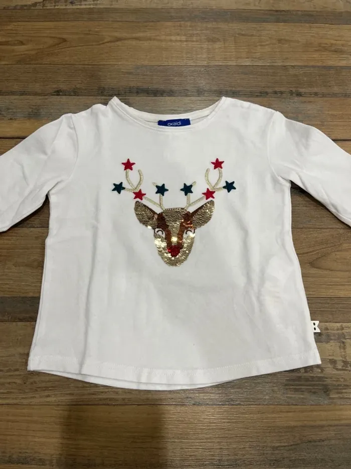 Ensemble jupe t-shirt renne Noël - photo numéro 2