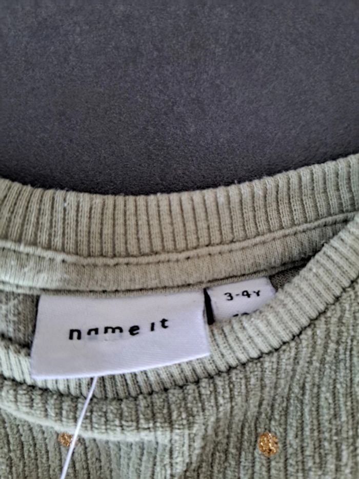 pull name it vert 3-4 ans - photo numéro 2