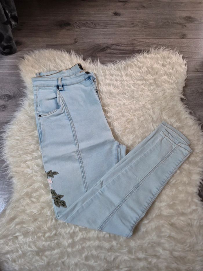 Jeans skinny brodé pour homme T. XL Siksilk - photo numéro 3