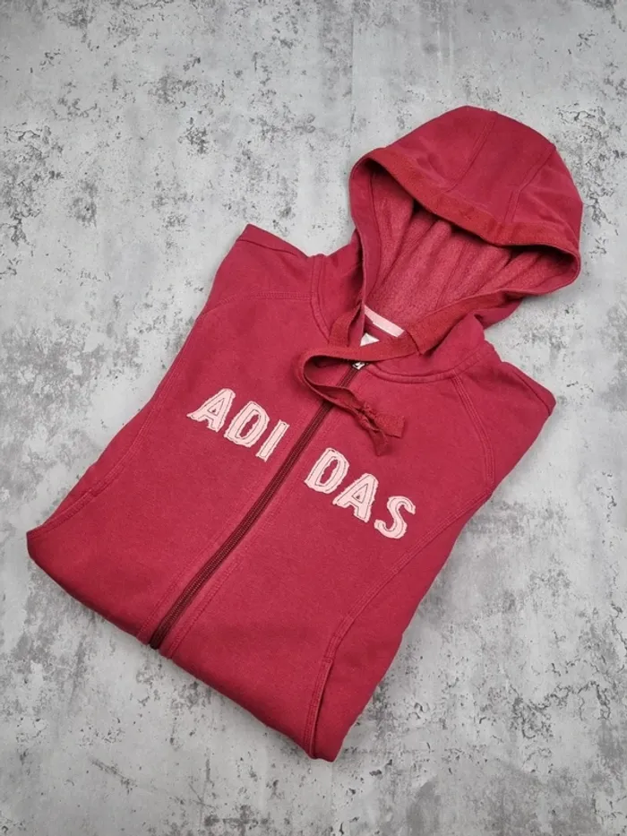 Gilet zippé capuche Adidas bordeaux, M Femmes