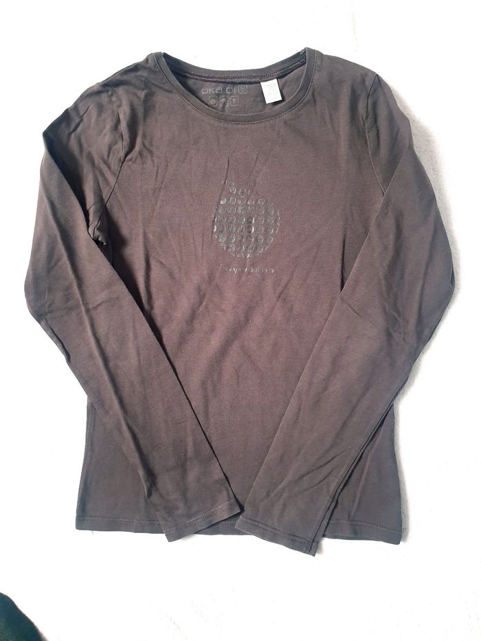 Beau tee-shirt quasi neuf marron 10/12and Okaïdi 🐿