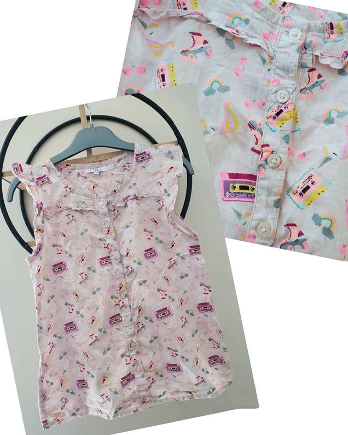 9 10 ans blouse chemise été tex