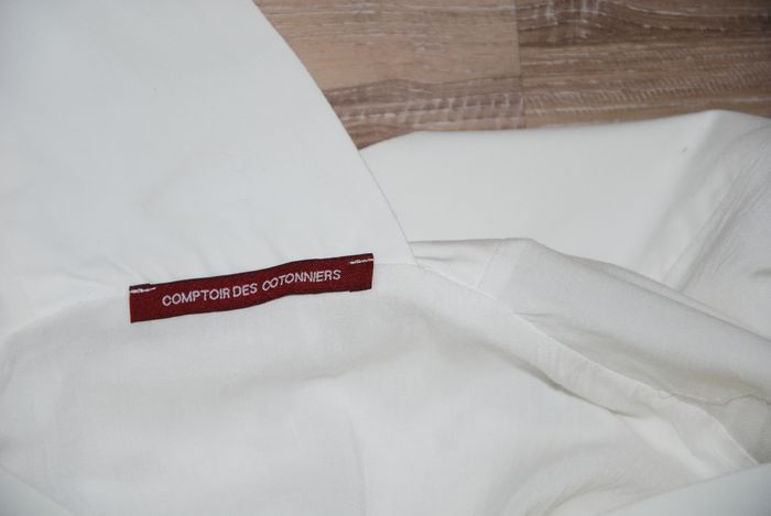 robe soirée cérémonie blanche comptoir des cotonniers 40 coton soie - photo numéro 5