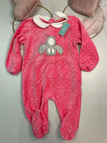 Pyjama velours bebe fille (neuf) - Taille 18 mois