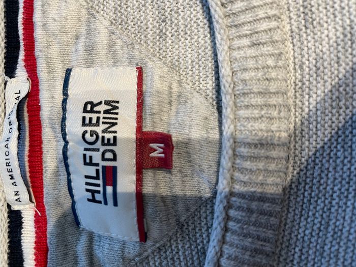 Pull Gris Homme Tommy Hilfiger Denim Taille M - photo numéro 3