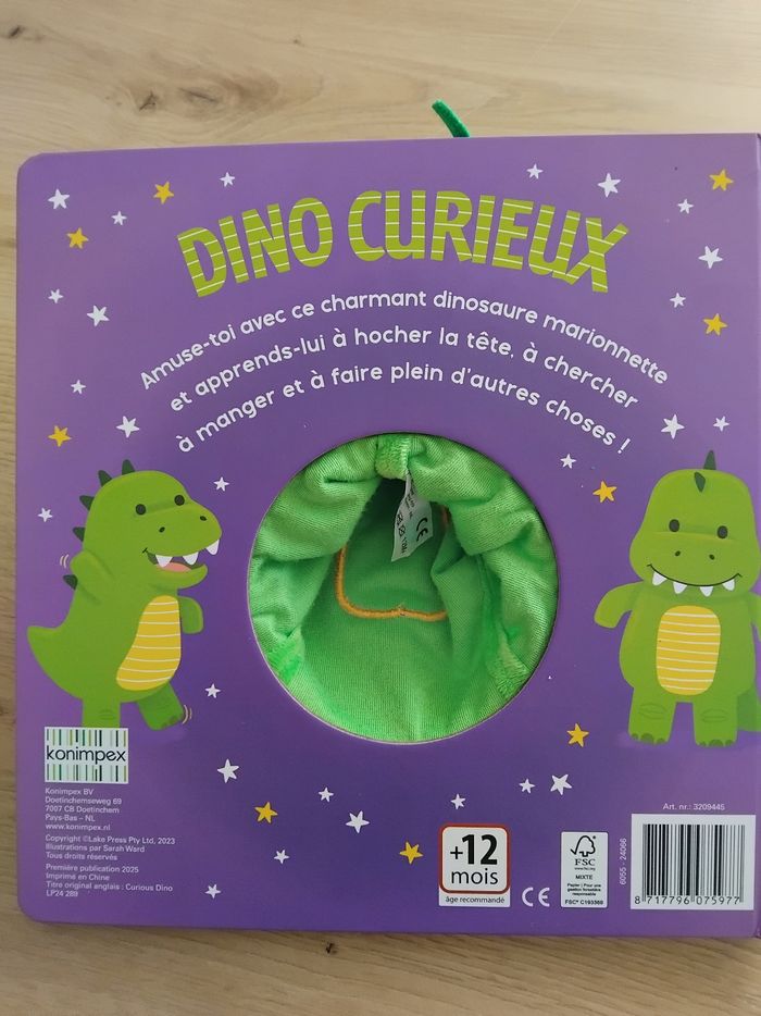 Livre marionnette  dinosaure l - photo numéro 3