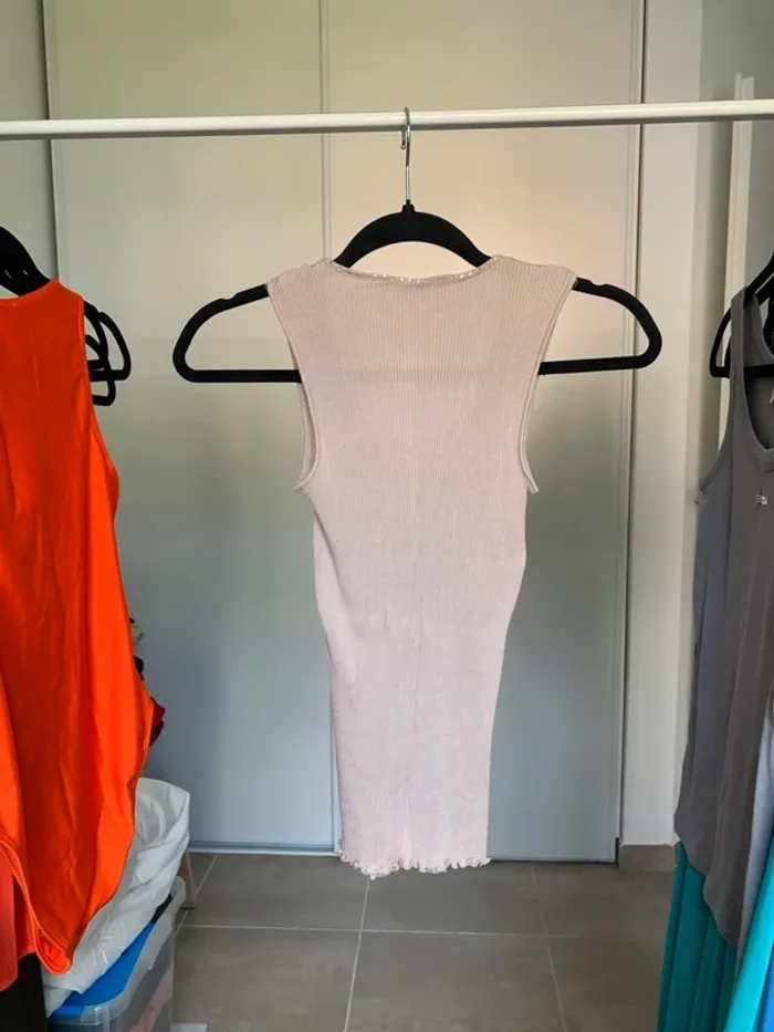 Débardeur taupe à strass Gérard Darel taille 2 - photo numéro 9