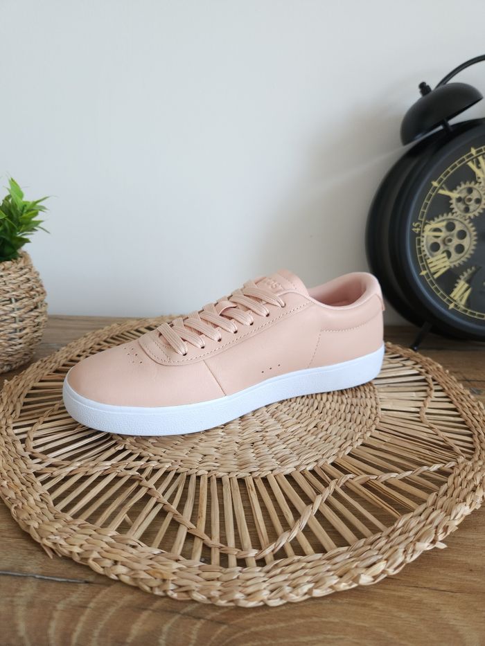 Baskets en cuir Rose pâle Lacoste Pointure 39 - photo numéro 5