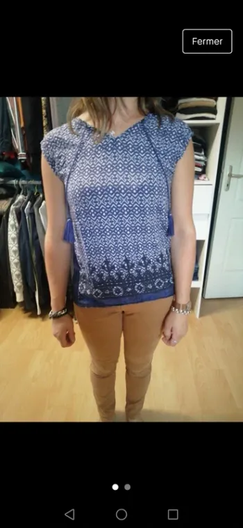 T-shirt imprimé bleu