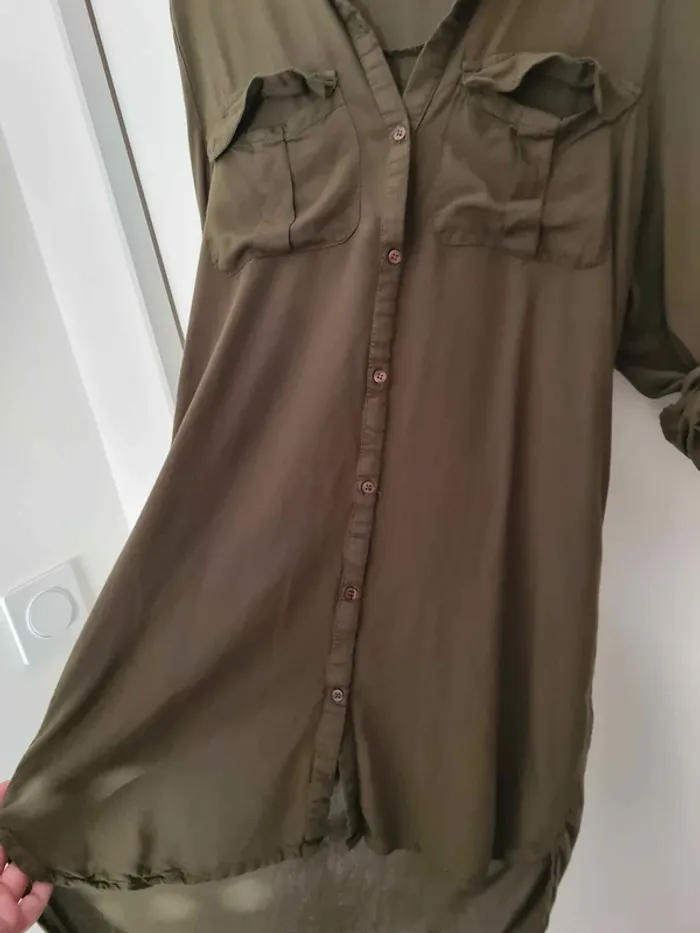 Robe chemise kaki taille 40 - photo numéro 4