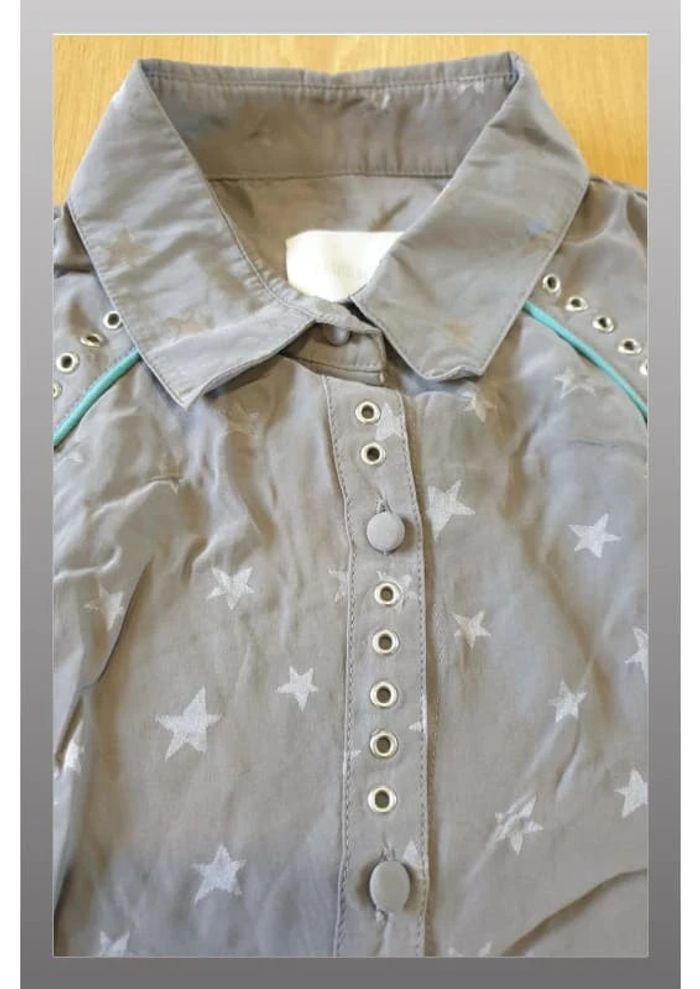 Chemisier femme Zadig & Voltaire M gris et turquoise - photo numéro 2