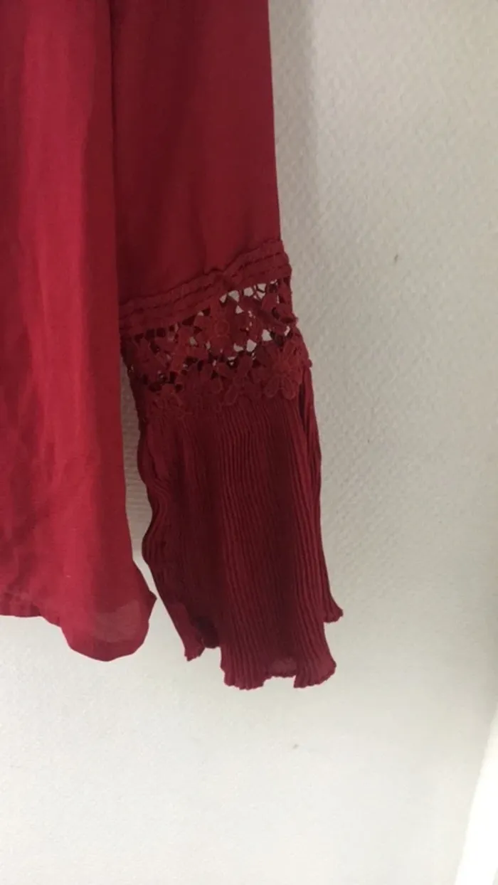 Blouse bordeaux - photo numéro 2