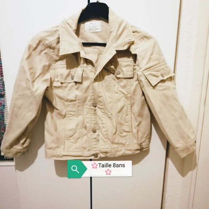 🌸Veste beige mixte type veste en jean Taille 8ans"Tout compte fait "🌸