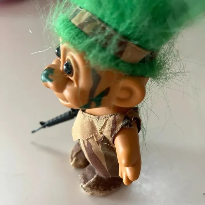 Figurine troll vintage militaire camouflage - photo numéro 4