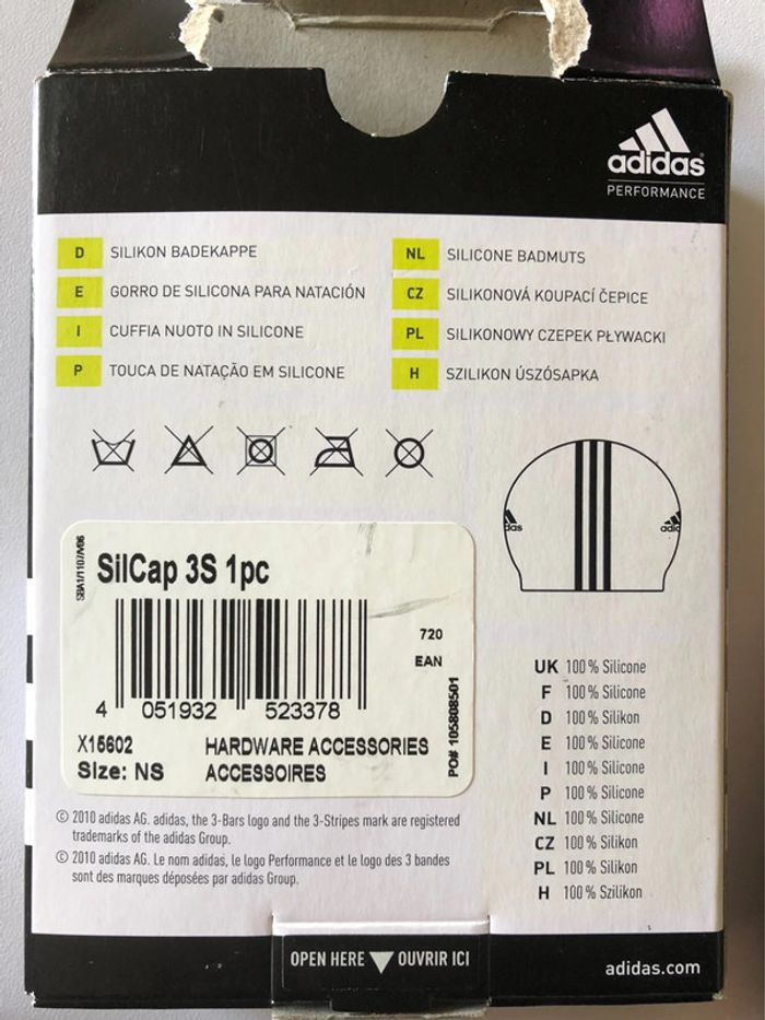 Bonnet de bain #silicone#adidas#taille NS - photo numéro 5