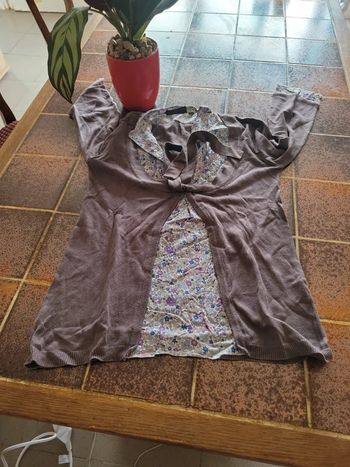 Pull chemise manches 3/4