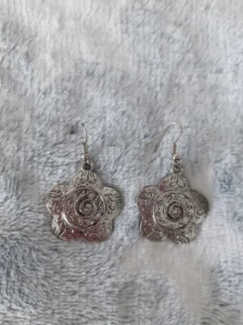 Boucles d'oreilles argentées