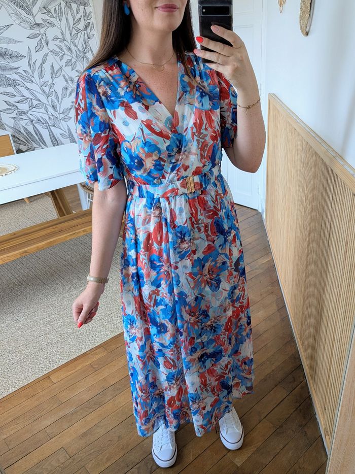 Robe longue Argelès fleurie multicolore Taille S/M - photo numéro 2
