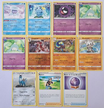 🃏 Lot de 11 cartes Pokémon JCC françaises 2021 Epée et Bouclier Règne de Glace