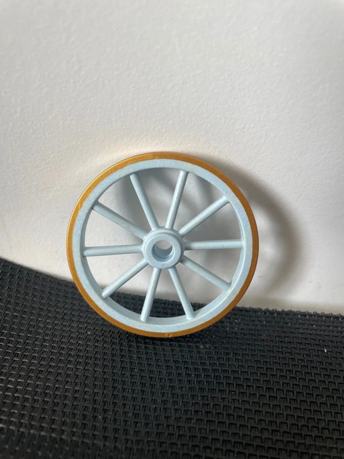Playmobil roue de carrosse calèche bleue et doré 5021 5756 5871 pièces détachées - photo numéro 2