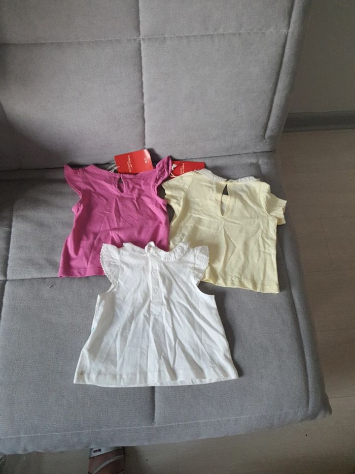 Lot de trois tee-shirts Du Pareil Au Même taille 3 mois neuf avec étiquettes - photo numéro 5