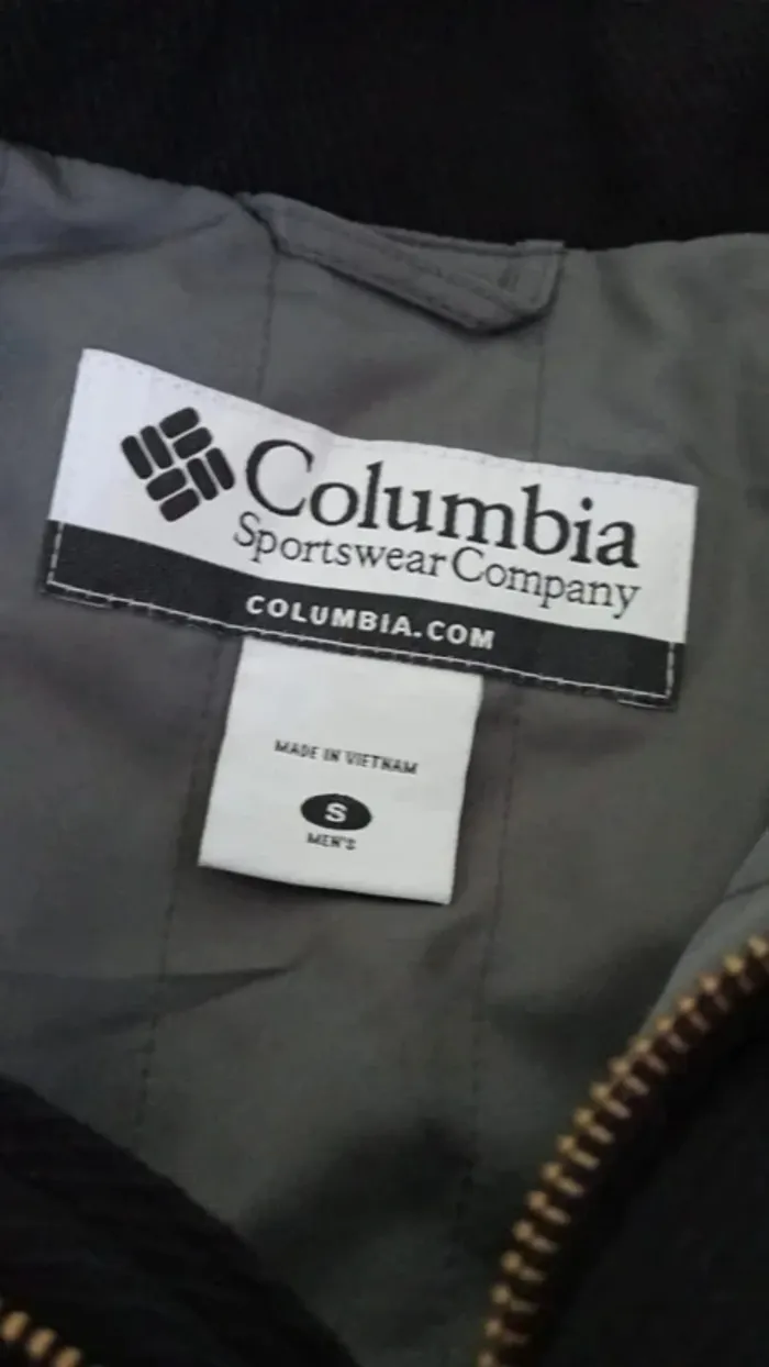 Veste noire 70 % Laine Columbia Taille S - photo numéro 3