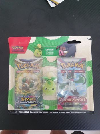 Duopack 2 boosters pokemon stars étincelantes évolution à paldea