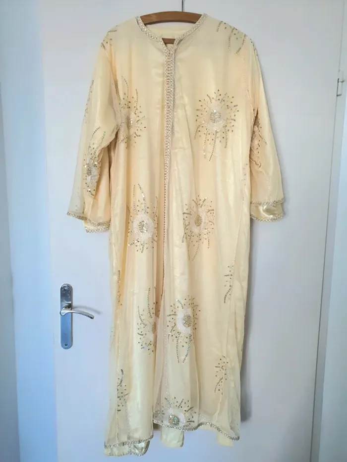 Caftan 2 pièces jaune - photo numéro 9