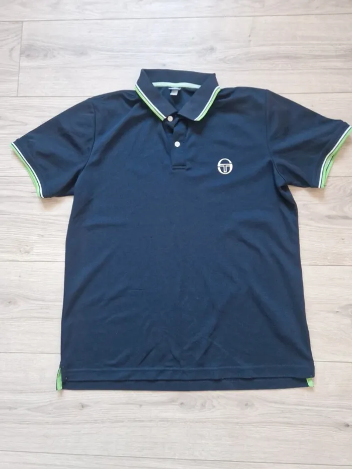 Polo Sergio Tacchini bleu marine taille L