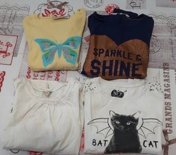 Lot de 4 t shirt manches longues
